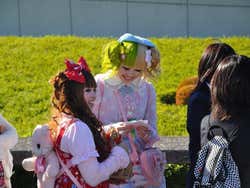 Girls in Harajuku dressed up for the occasion